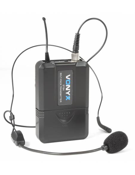 Vonyx WM73C Combi System Wireless UHF 2 canales con micro de mano y petaca y Display