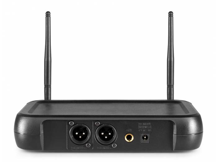 Vonyx WM512C Combi System Wireless VHF 2 canales con la computadora de mano, de Bodypack y Display