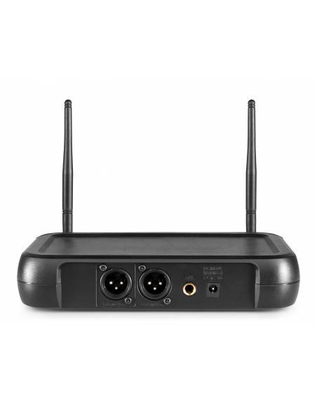 Vonyx WM512C Combi System Wireless VHF 2 canales con la computadora de mano, de Bodypack y Display