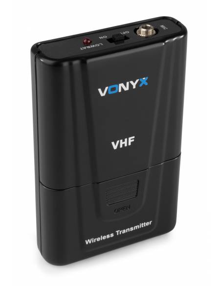 Vonyx WM512C Combi System Wireless VHF 2 canales con la computadora de mano, de Bodypack y Display