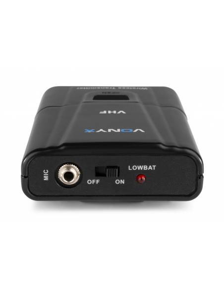 Vonyx WM512C Combi System Wireless VHF 2 canales con la computadora de mano, de Bodypack y Display