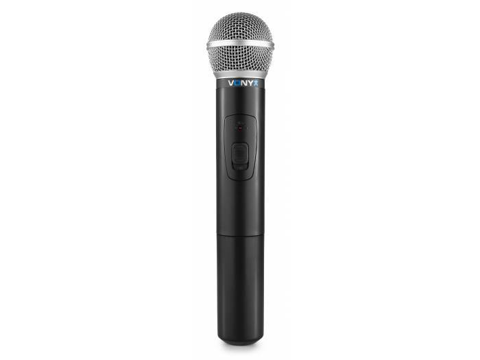 Vonyx WM512C Combi System Wireless VHF 2 canales con la computadora de mano, de Bodypack y Display