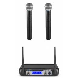 Vonyx WM512 Sistema inalámbrico VHF de 2 canales con micrófonos de mano y display 2