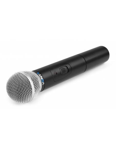 Vonyx WM511 VHF 1 Canal Sistema inalámbrico con micrófono de mano y display