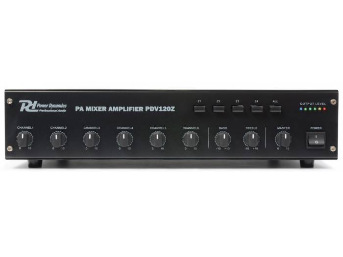 Power Dynamics PDV120Z Amplificador de linea 100V con 4zonas 120W