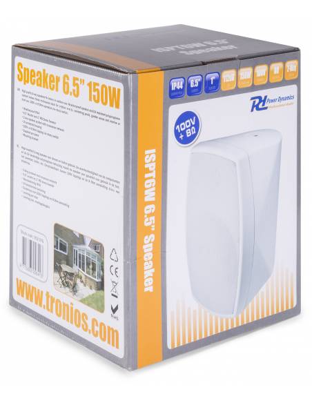 Power Dynamics ISPT6W Altavoz 100V / 8 Ohm 6.5" 150W - Blanco