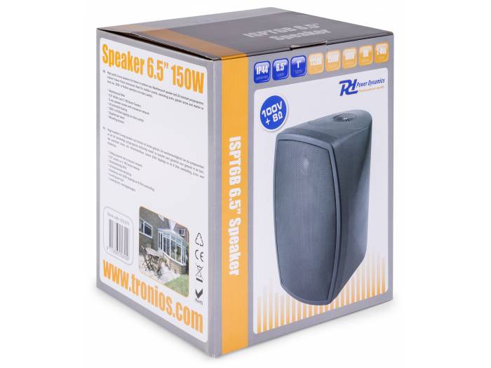 Power Dynamics ISPT6B Altavoz 100V / 8 Ohm 6.5" 150W - Negro
