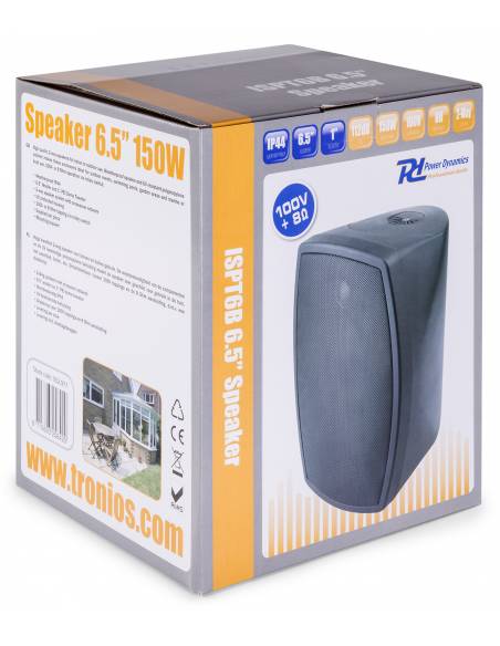 Power Dynamics ISPT6B Altavoz 100V / 8 Ohm 6.5" 150W - Negro