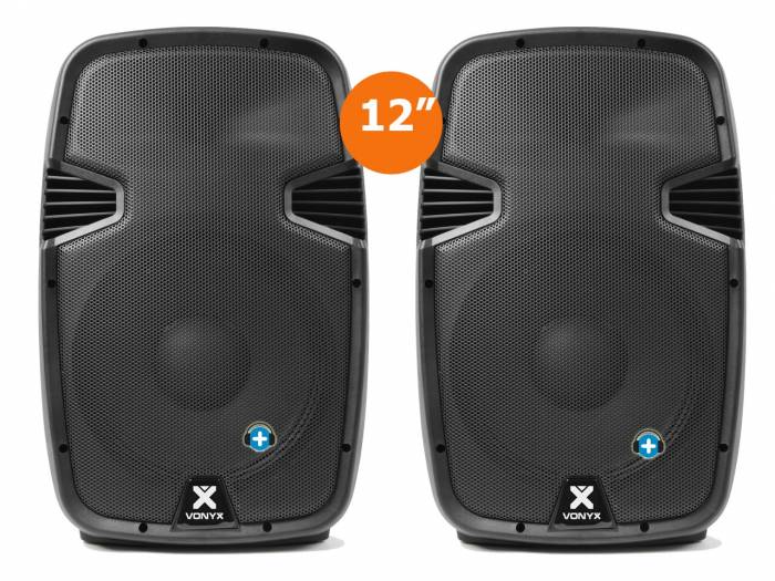 Vonyx SPJ-1200A Pareja de altavoces activos de 12 pulgadas con 1200w