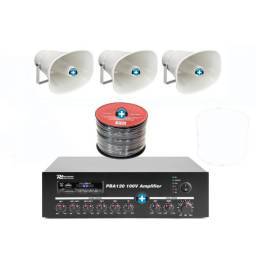 PACK DE MEGAFONIA EXTERIOR 3T- 120W de potencia- basic - 1