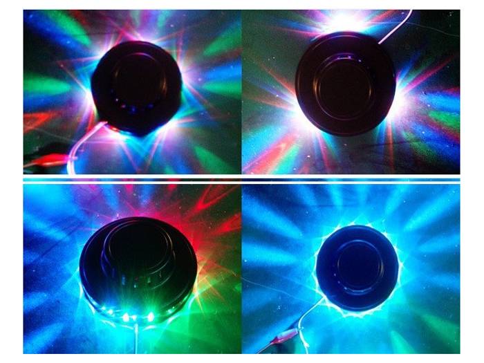 Ibiza Light LED UFO BL Blanco 48 LEDs RGB 10mm - 5