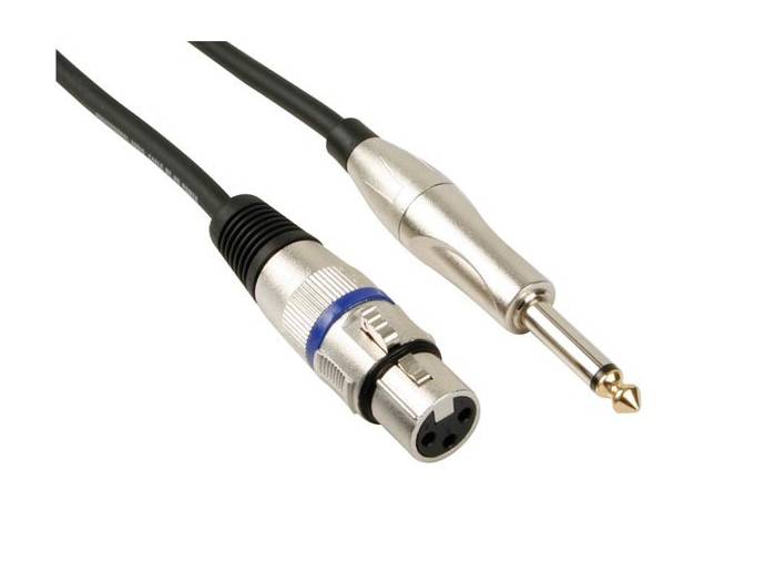 HQ Power Cable XLR hembra a Jack mono macho - 6 metros - 2