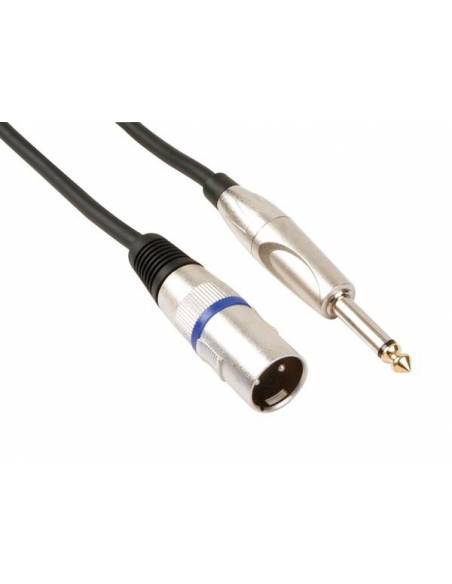 Cable XLR Macho a Jack mono Macho 6.35mm - 6 METROS HQ POWER - 1