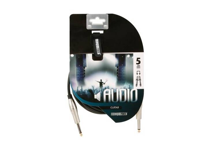 Cable Jack Mono Macho DE 6.35mm a Jack Mono Macho DE 6.35mm - Conector METALICO  (5m) HQ POWER - 2