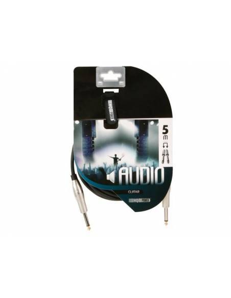 Cable Jack Mono Macho DE 6.35mm a Jack Mono Macho DE 6.35mm - Conector METALICO  (5m) HQ POWER - 2