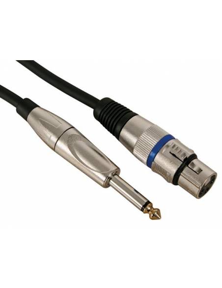 HQ Power Cable Jack macho mono a XLR hembra - 10 Metros