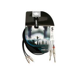 Cable de 2 RCA Macho a 2 JACK Mono Macho - 5 METROS HQ POWER - 1 2