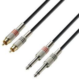 Adam Hall Cable de audio Jack 6.3mm a RCA - 6 metros - K3TPC0600 - 1