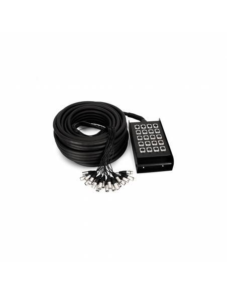 Adam Hall Cables K 20 C 50 - Manguera de Cable con Cajetín de Escenario 16/4 50 m