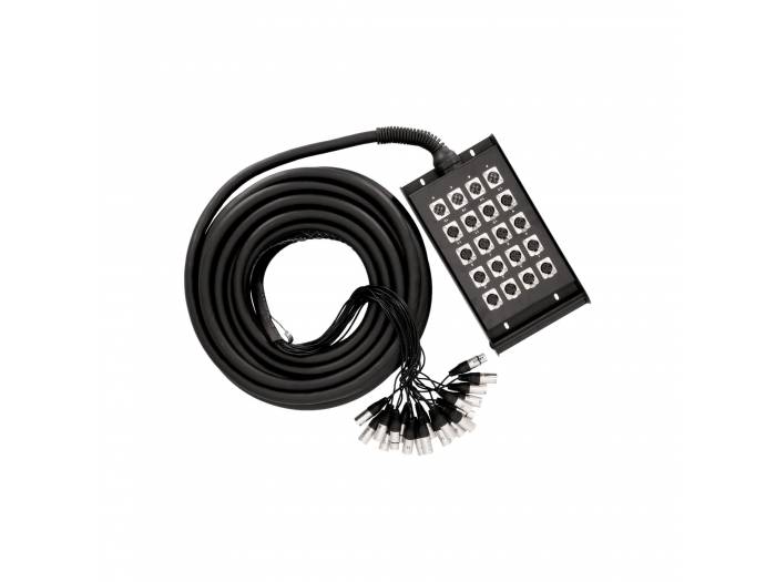 Adam Hall Cables K 20 C 50 - Manguera de Cable con Cajetín de Escenario 16/4 50 m