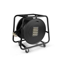 Adam Hall Cables K 20 C 50 D - Manguera de Cable en Enrollador con Cajetín de Escenario 16/4 50 m