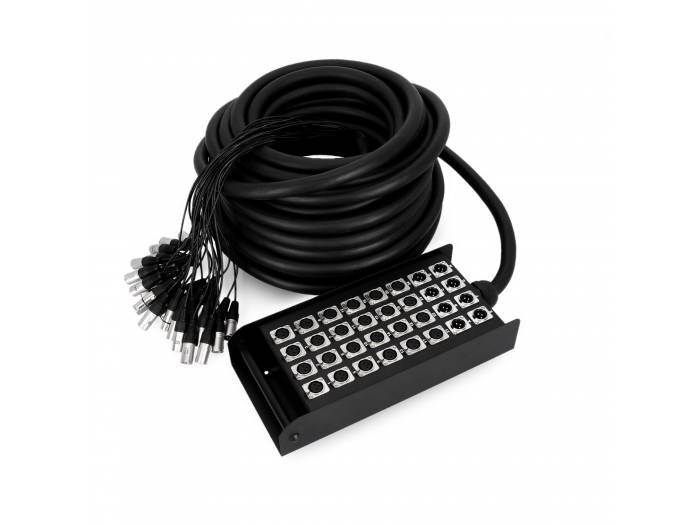 Adam Hall Cables K 32 C 30 - Manguera de Cable con Cajetín de Escenario 24/8 30 m