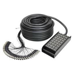 Adam Hall Cables K 32 C 50 - Manguera de Cable con Cajetín de Escenario 24/8 50 m