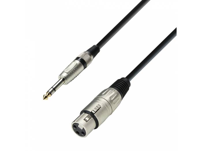 Adam Hall Cables 3 STAR BFV 0100 - Cable de Micro de XLR hembra a Jack 6,3 mm estéreo 1 m - 1
