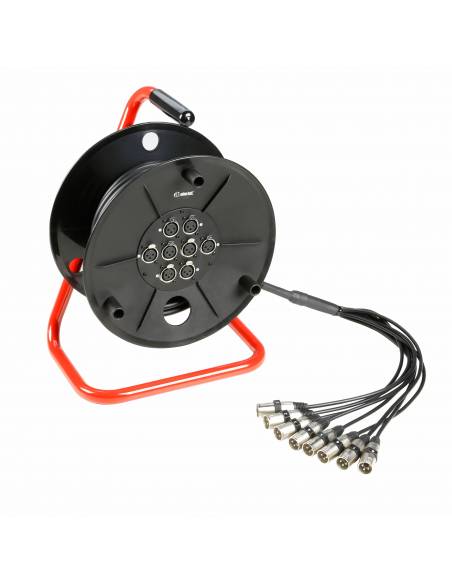 Adam Hall Cables 3 STAR CDMC 8015 - Manguera multipar 8/0 en enrollador con cajetín de escenario integrado, 15 metros - 1