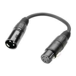 Adam Hall Cables 3 STAR DHM 0020 - Adaptador DMX de XLR 5 Pines hembra a XLR 3 Pines macho 0,2 m