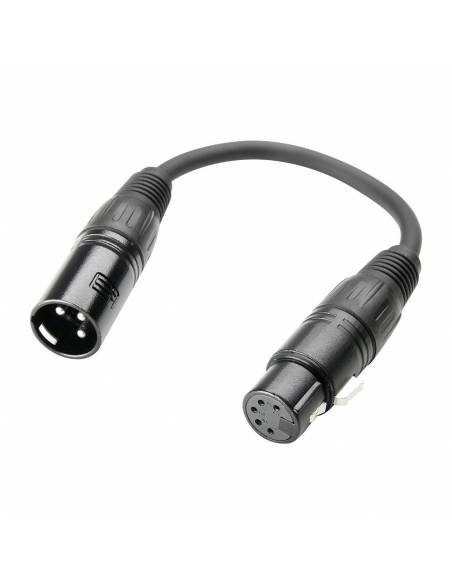 Adam Hall Cables 3 STAR DHM 0020 - Adaptador DMX de XLR 5 Pines hembra a XLR 3 Pines macho 0,2 m