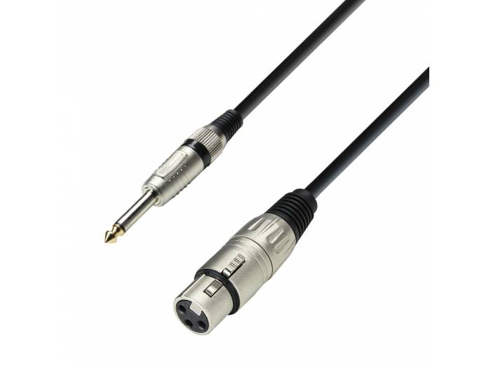 Adam Hall Cables 3 STAR MFP 0600 - Cable de Micro de XLR hembra a Jack 6,3 mm mono 6 m - 1