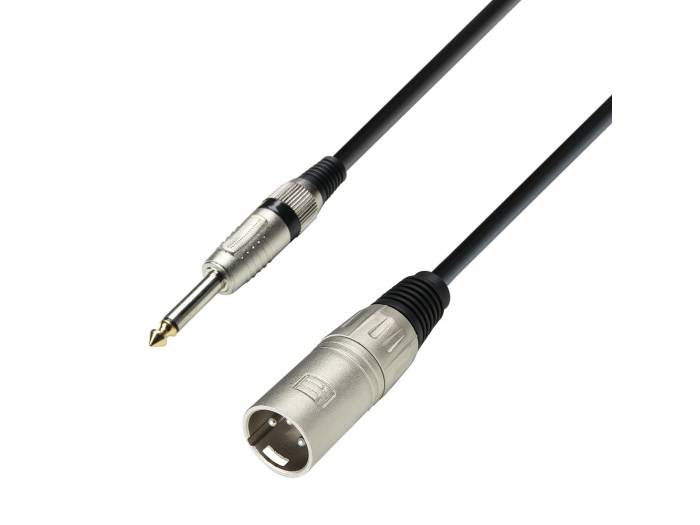 Adam Hall Cables 3 STAR MMP 0100 - Cable de Micro de XLR macho a Jack 6,3 mm mono 1 m - 1
