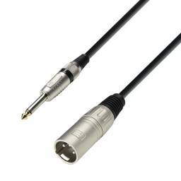 Adam Hall Cables 3 STAR MMP 0600 - Cable de Micro de XLR macho a Jack 6,3 mm mono 6 m