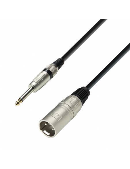 Adam Hall Cables 3 STAR MMP 0600 - Cable de Micro de XLR macho a Jack 6,3 mm mono 6 m