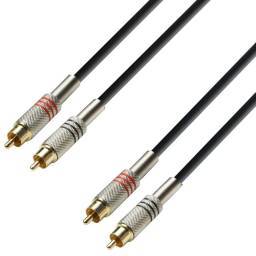 Adam Hall Cables 3 STAR TCC 0100 - Cable de Audio de 2 RCA macho a 2 RCA macho 1 m - 1