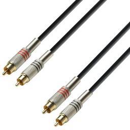Adam Hall Cables 3 STAR TCC 0100 - Cable de Audio de 2 RCA macho a 2 RCA macho 1 m