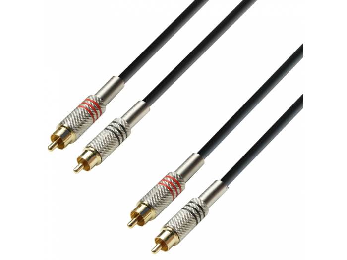 Adam Hall Cables 3 STAR TCC 0100 - Cable de Audio de 2 RCA macho a 2 RCA macho 1 m - 1