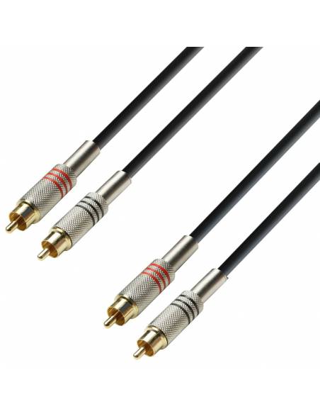 Adam Hall Cables 3 STAR TCC 0100 - Cable de Audio de 2 RCA macho a 2 RCA macho 1 m - 1