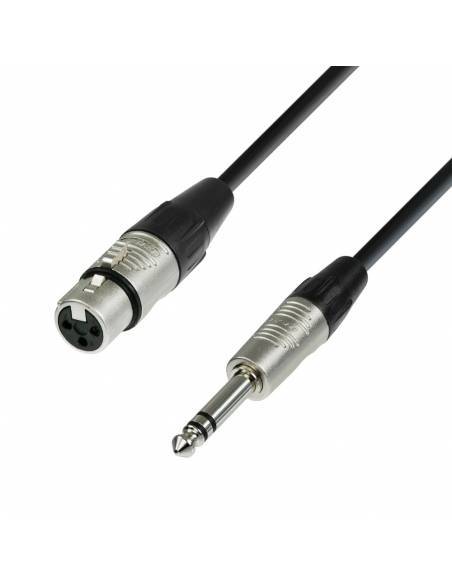 Adam Hall Cables 4 STAR BFV 0600 - Cable de Micro REAN de XLR hembra a Jack 6,3 mm estéreo 6 m