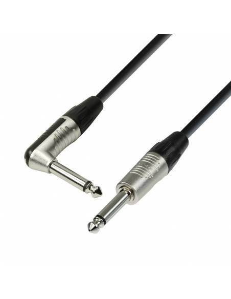 Adam Hall Cables 4 STAR IPR 0900 - Cable de Instrumento REAN de Jack 6,3 mm mono a Jack 6,3 mm mono acodado 9 m