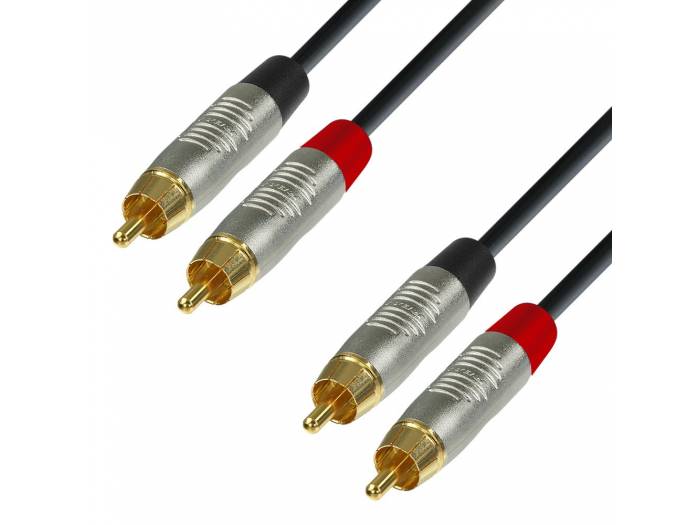 Adam Hall Cables 4 STAR TCC 0030 - Cable de Audio REAN de 2 RCA macho a 2 RCA macho 0,3 m - 1
