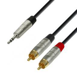 Adam Hall Cables 4 STAR YWCC 0300 - Cable de Audio REAN de Minijack 3,5 mm estéreo a 2 RCA macho 3 m - 1