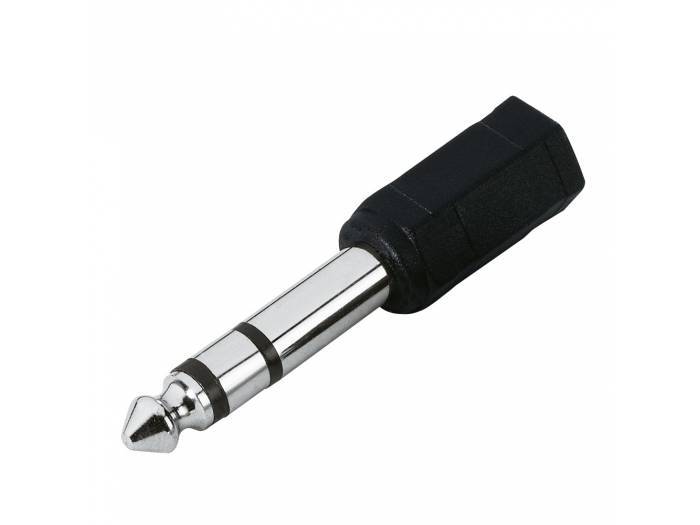 Adam Hall Connectors 7543 - Adaptador de Minijack 3,5 mm hembra estéreo a Jack 6,3 mm estéreo - 1