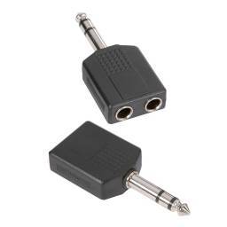 Adam Hall Connectors 7546 - Adaptador en Y de 2 Jacks 6,3 mm hembra estéreo a Jack 6,3 mm macho estéreo