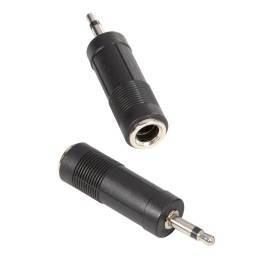 Adam Hall Connectors 7554 - Adaptador de Minijack 6,3 mm hembra mono a Jack 3,5 mm macho mono