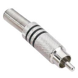 Adam Hall Connectors 7622 BLK - Conector aéreo RCA negro - 1