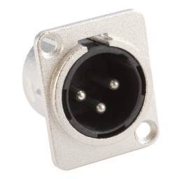 Adam Hall Connectors 7838 - Conector Chasis XLR macho tipo D - 1