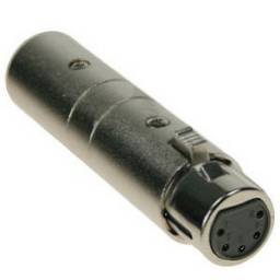 Adam Hall Connectors 7870 - Adaptador de XLR macho 3 Pines a XLR hembra 5 Pines 2