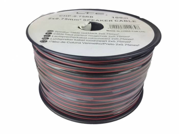LTC CABLE ALTAVOZ CCA - 2 X 1.5 MM² - ROJO/NEGRO - BOBINA: 100M - 3